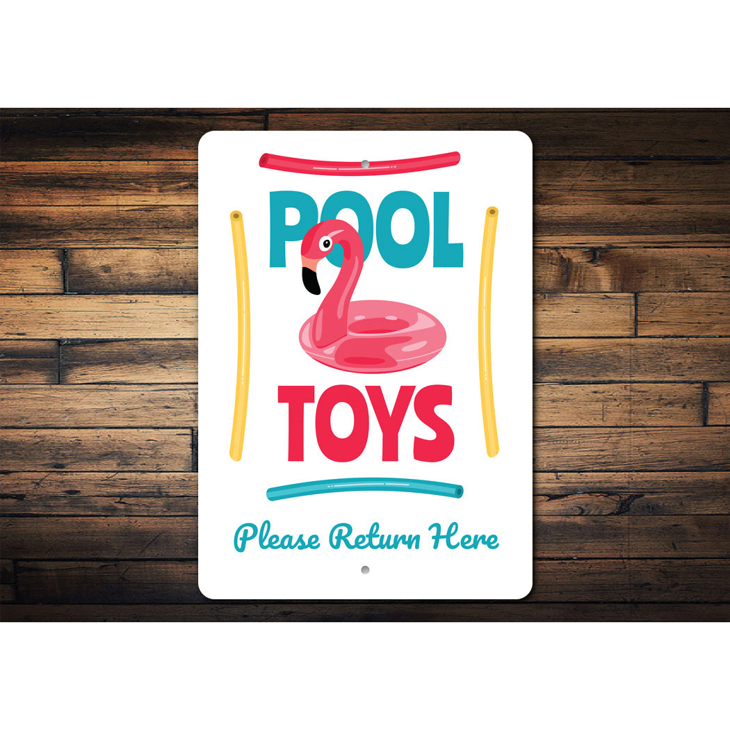 Pool Toys Please Return Here Sign