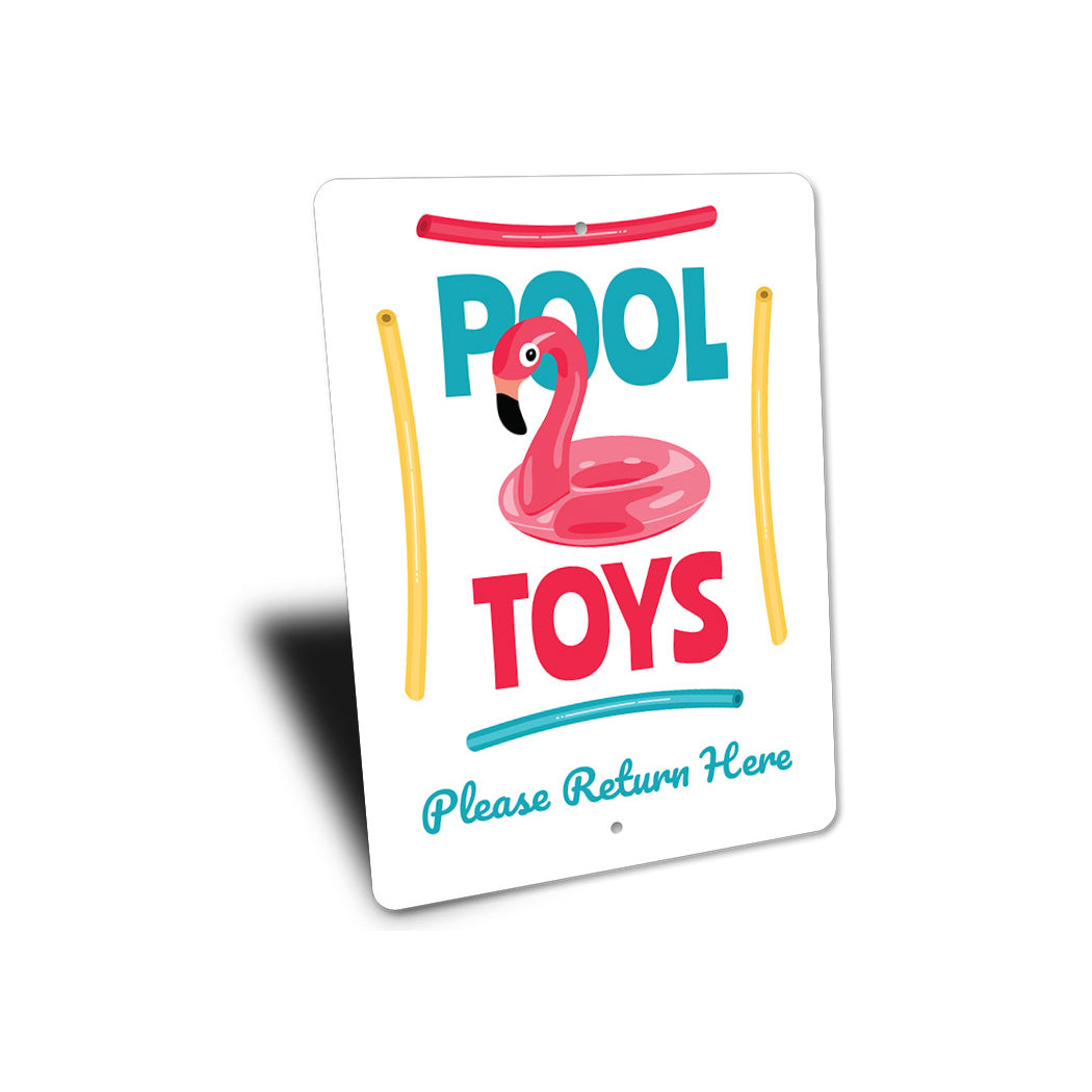 Pool Toys Please Return Here Sign