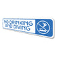 No Drinking And Diving Pool Sign