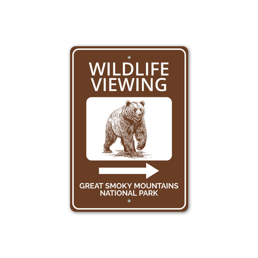 Wildlife Viewing Great Smoky Mountains Sign