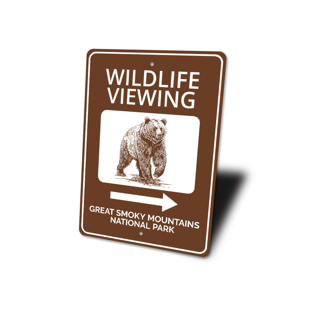 Wildlife Viewing Great Smoky Mountains Sign