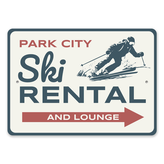 Park City Ski Rental And Lounge Sign