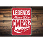 Legends Never Die Camaro 82 Chevy Decor Metal Sign