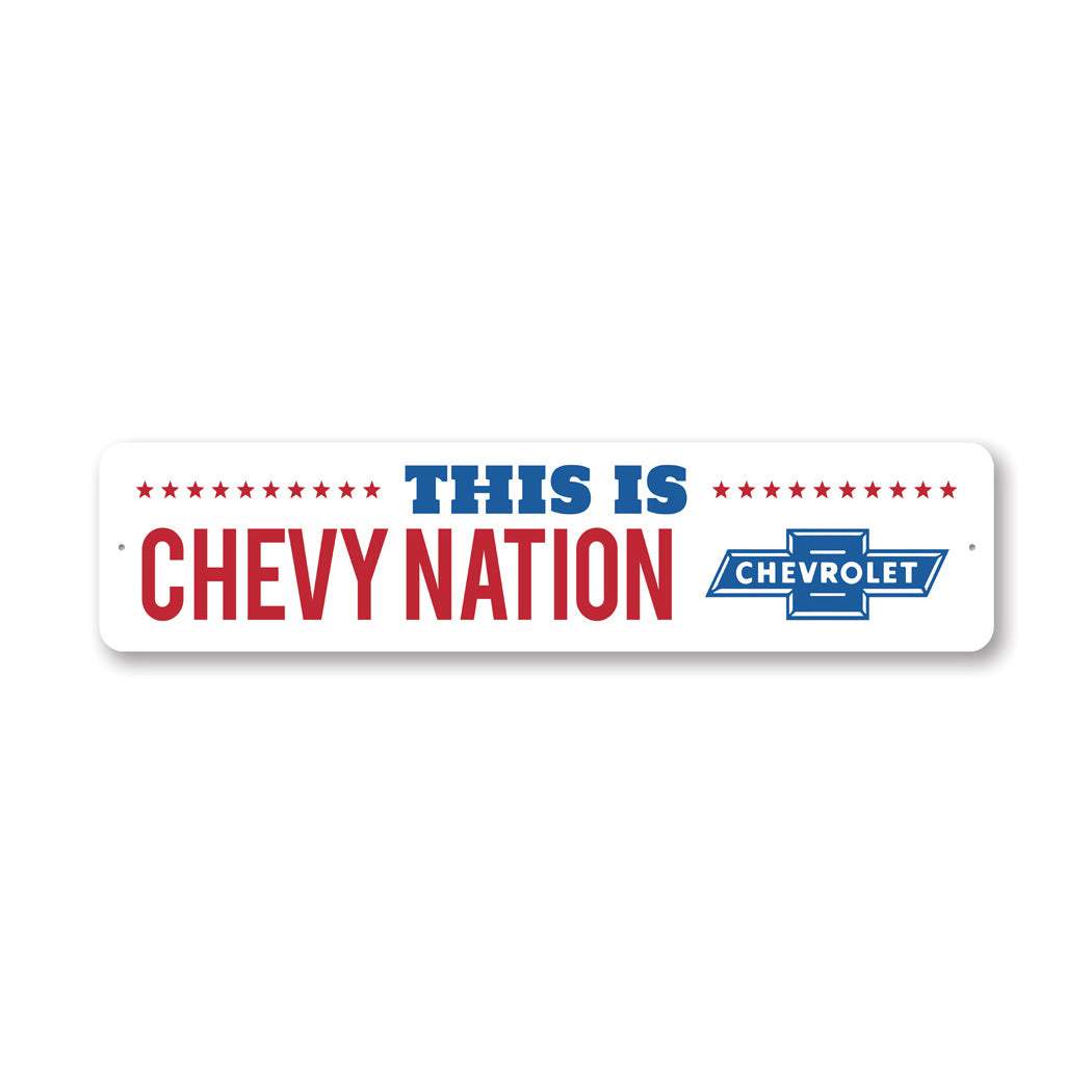 This Is Chevy Nation Chevrolet Decor Metal Sign
