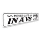 Never Late In A V8 Chevrolet Decor Garage Metal Sign