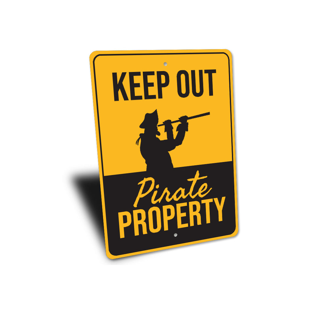 Keep Out Pirate Property Warning Sign