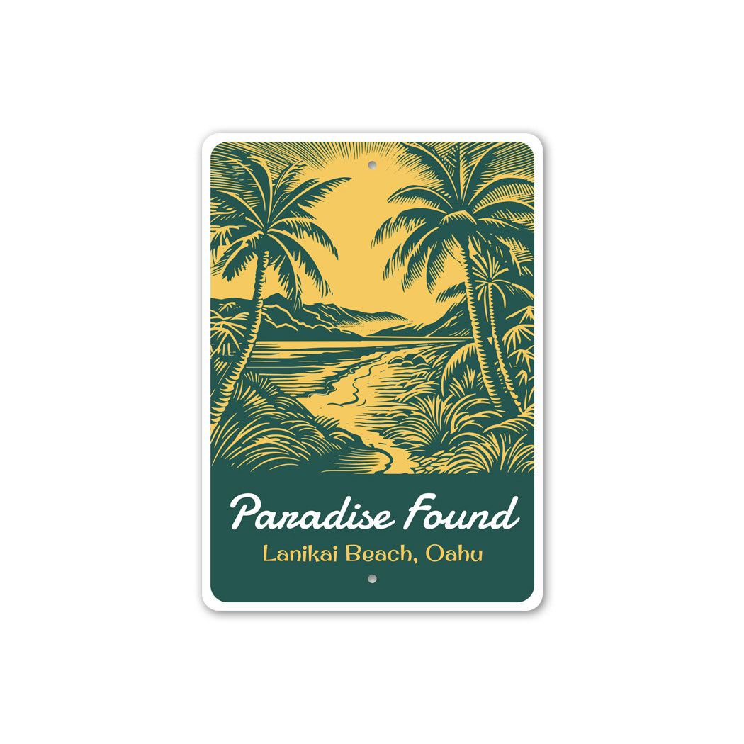 Paradise Found Palm Trees Beach Signs