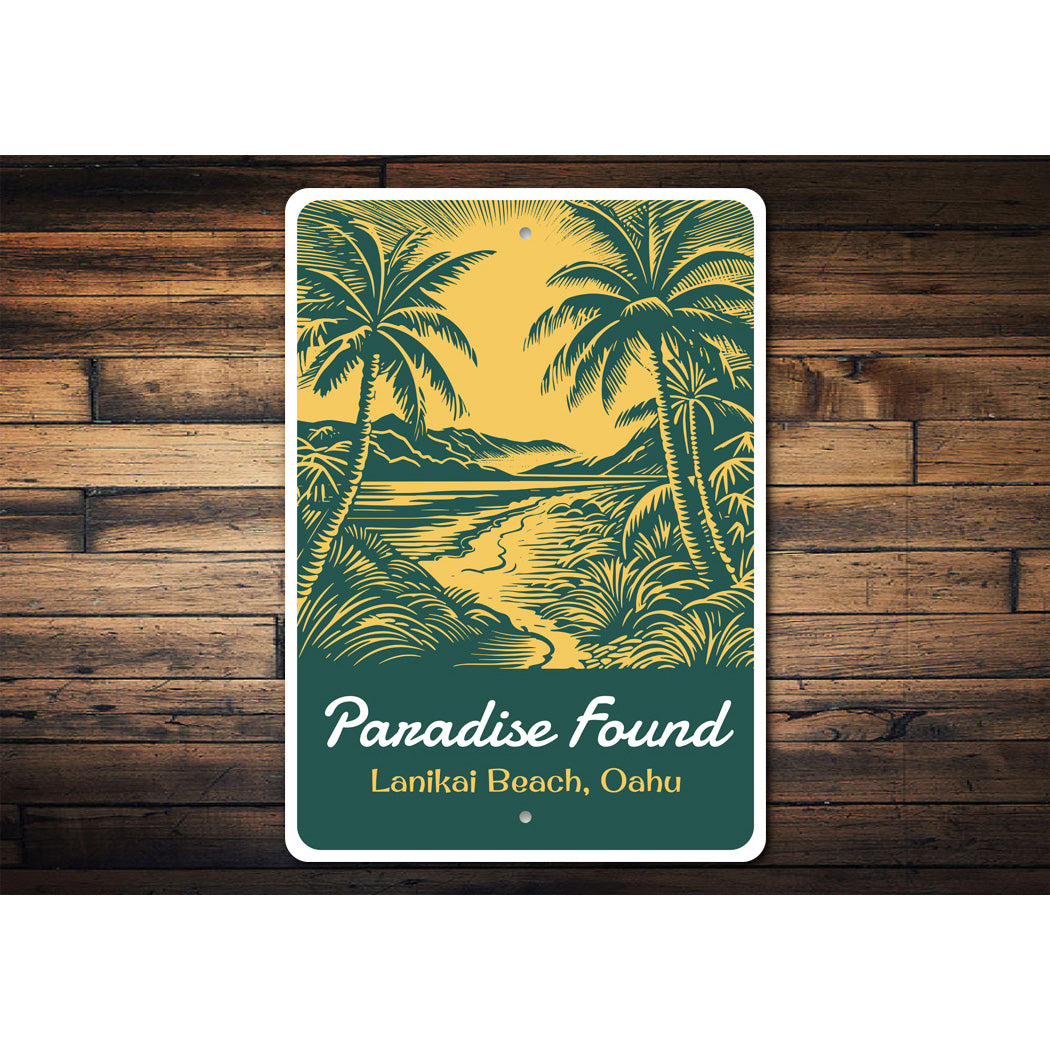 Paradise Found Palm Trees Beach Signs