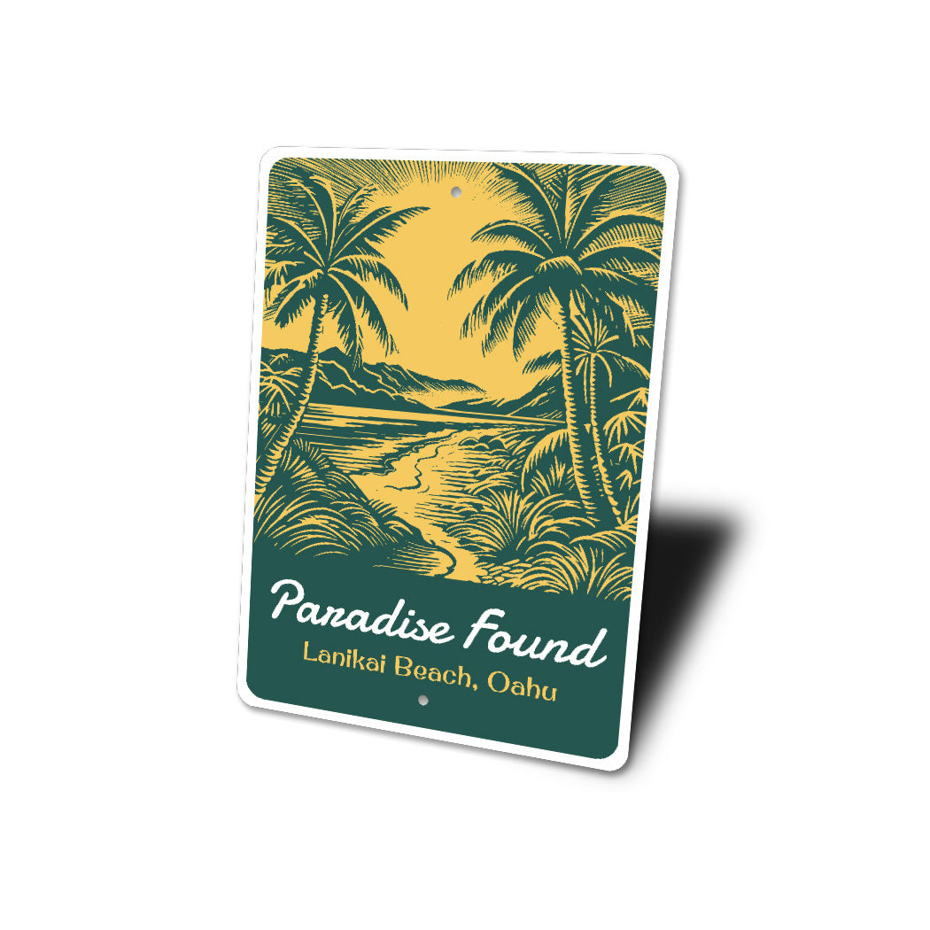 Paradise Found Palm Trees Beach Signs