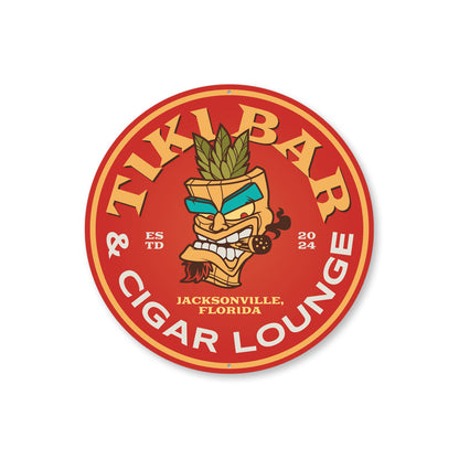 Tiki Bar Cigar Lounge Established Year Sign