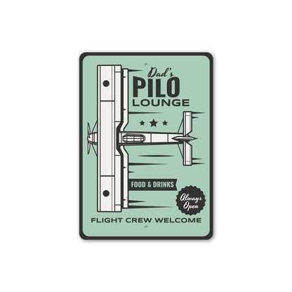 Personalized Pilo Lounge Flight Crew Welcome Sign