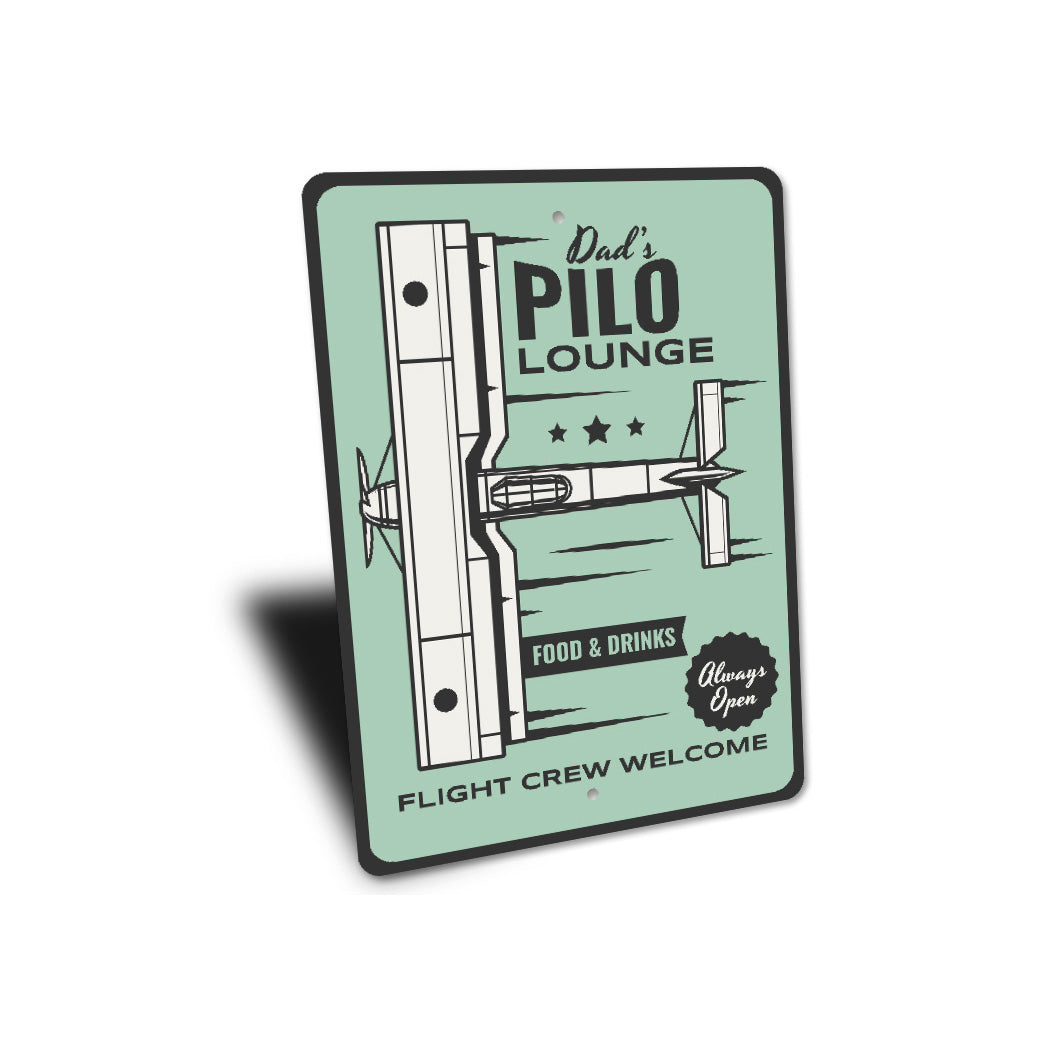 Personalized Pilo Lounge Flight Crew Welcome Sign