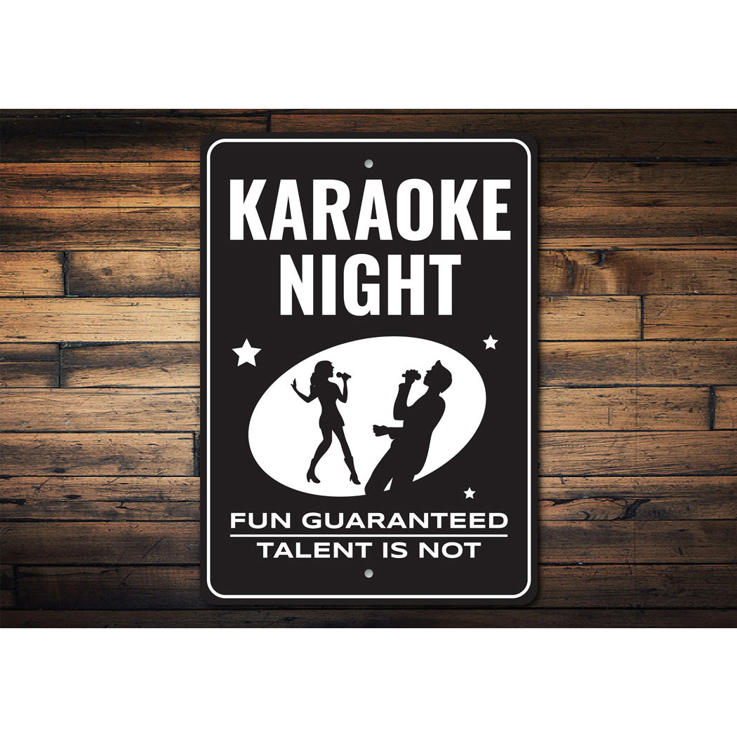 Karaoke Night Fun Guaranteed Talent Is Not Sign