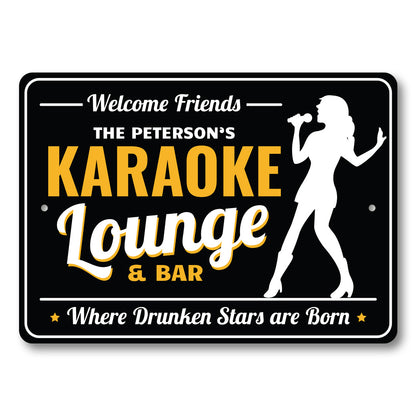 Custom Karaoke Lounge Bar Where Stars Are Born Sign