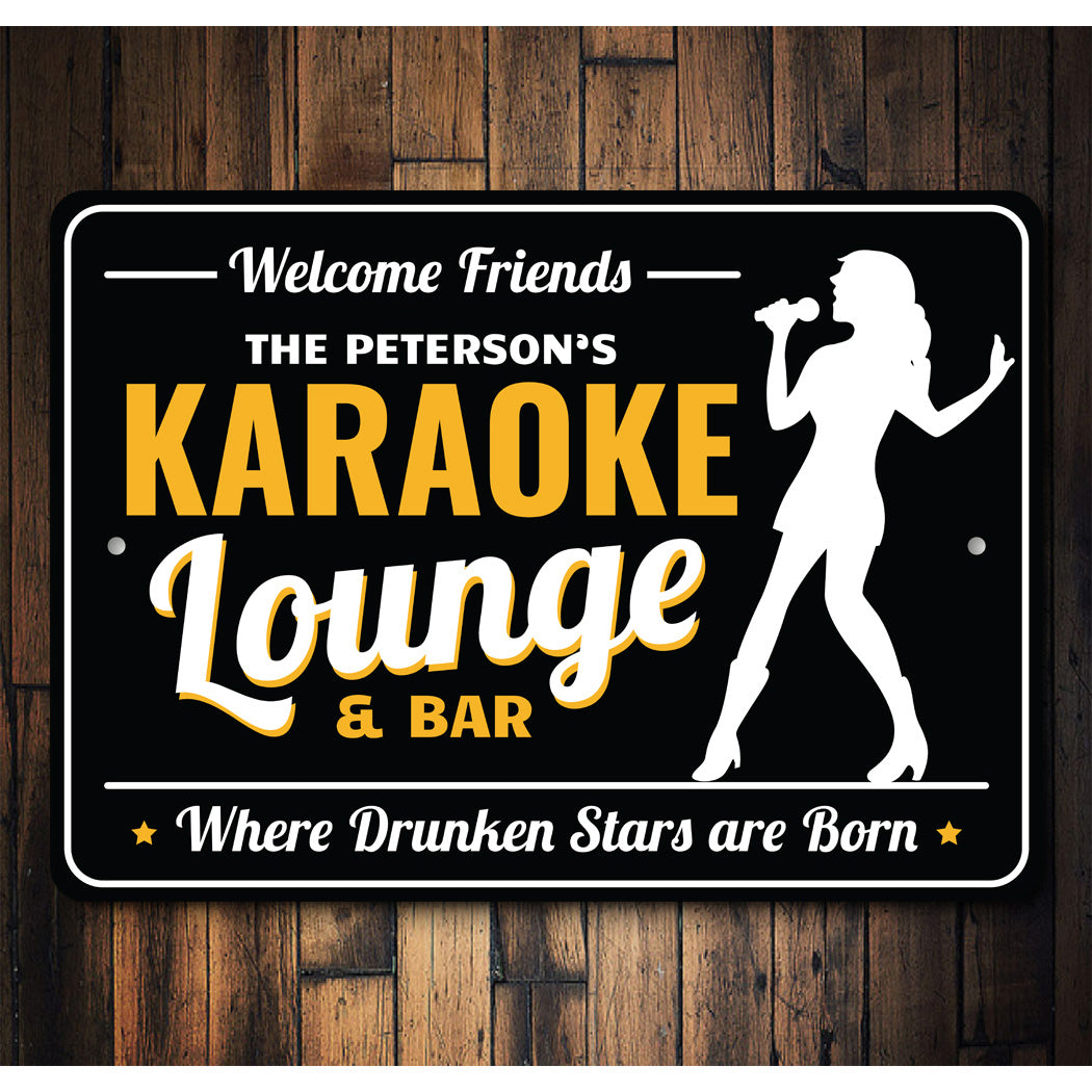 Custom Karaoke Lounge Bar Where Stars Are Born Sign