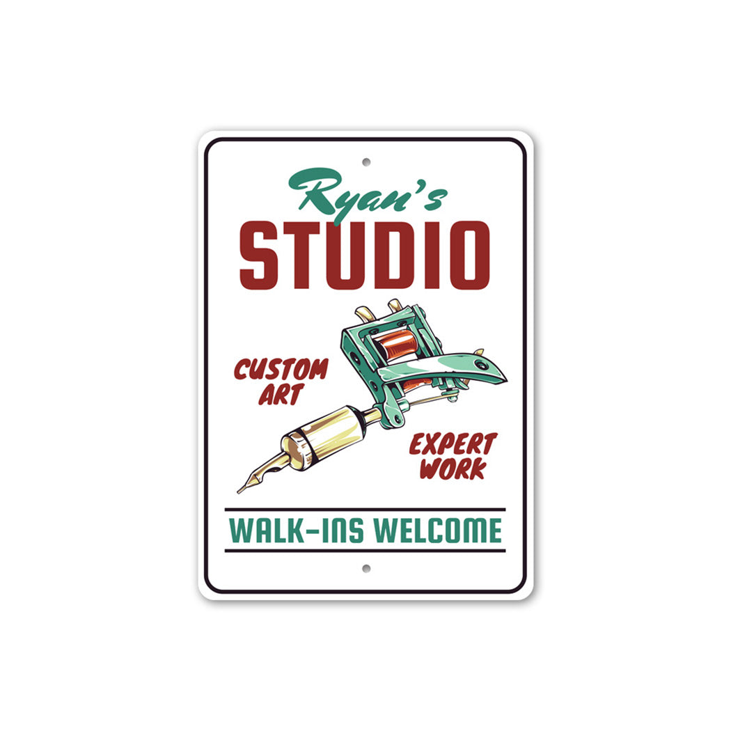 Custom Art Tattoo Studio Sign