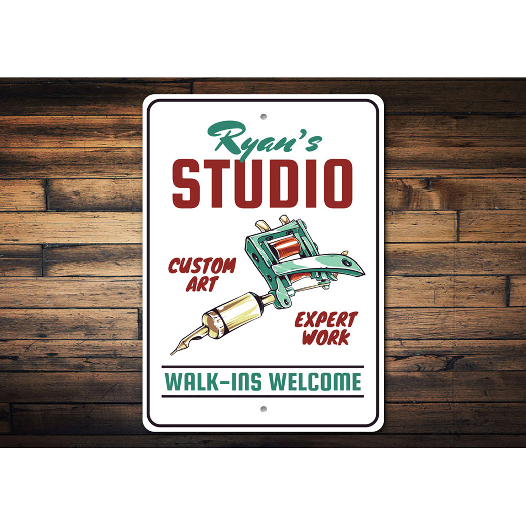 Custom Art Tattoo Studio Sign