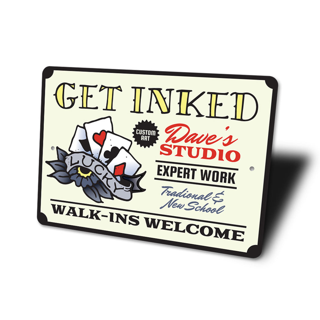 Get Inked Tattoo Sign