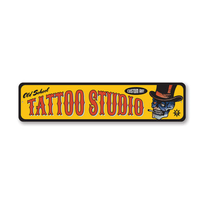 Old School Tattoo Studio Metal Sign