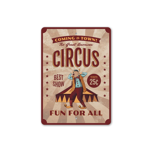 Coming to Town Circus Sign
