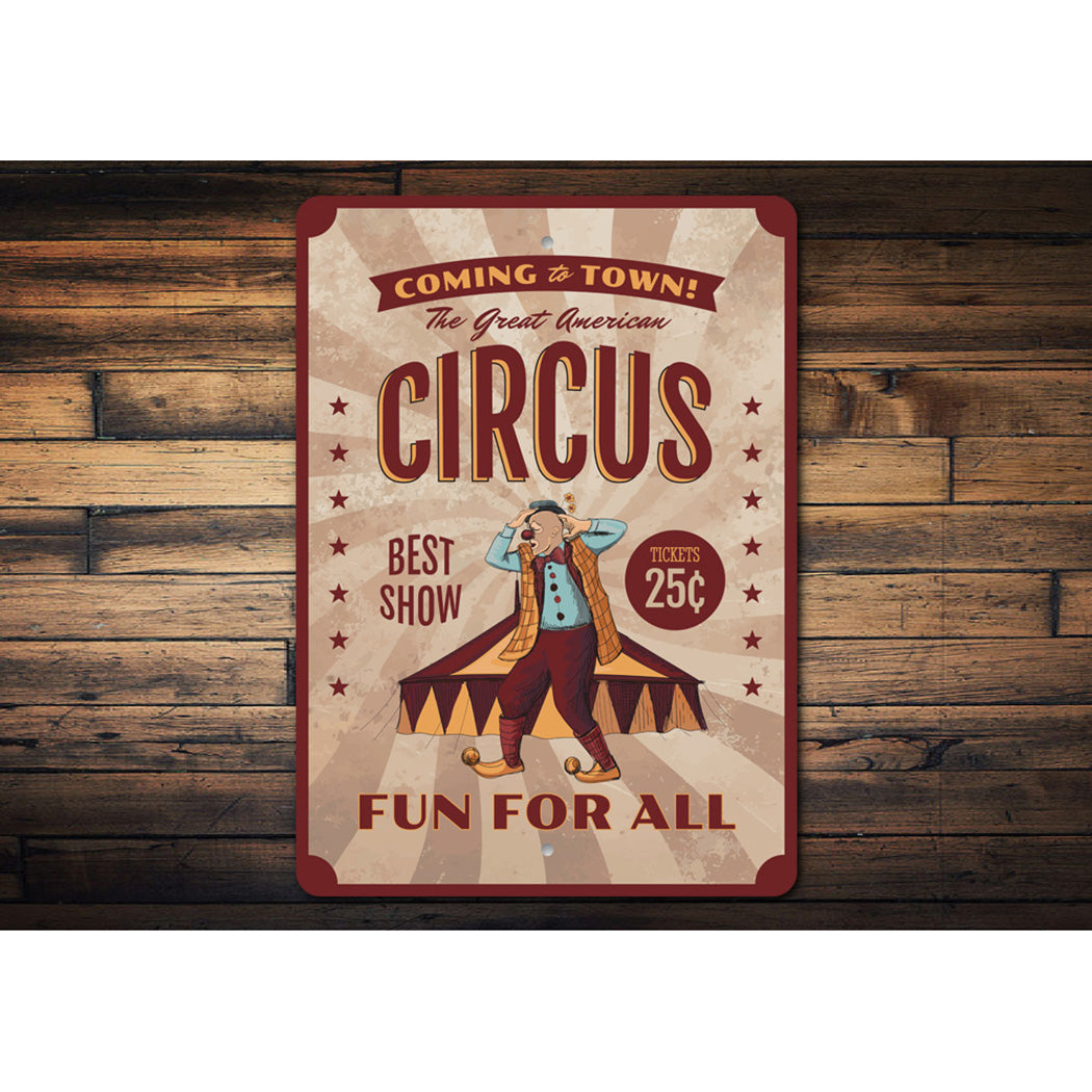 Coming to Town Circus Sign