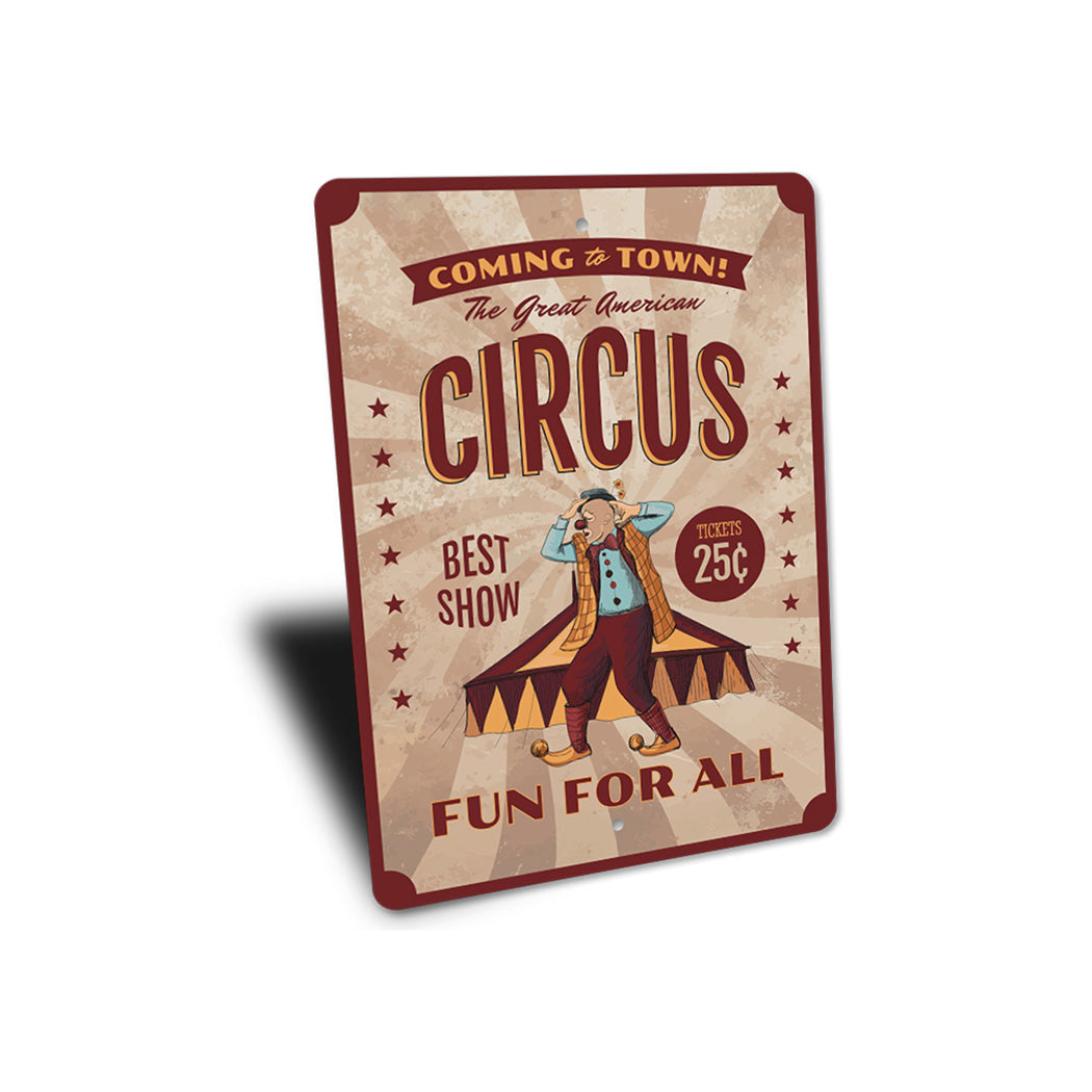 Coming to Town Circus Sign