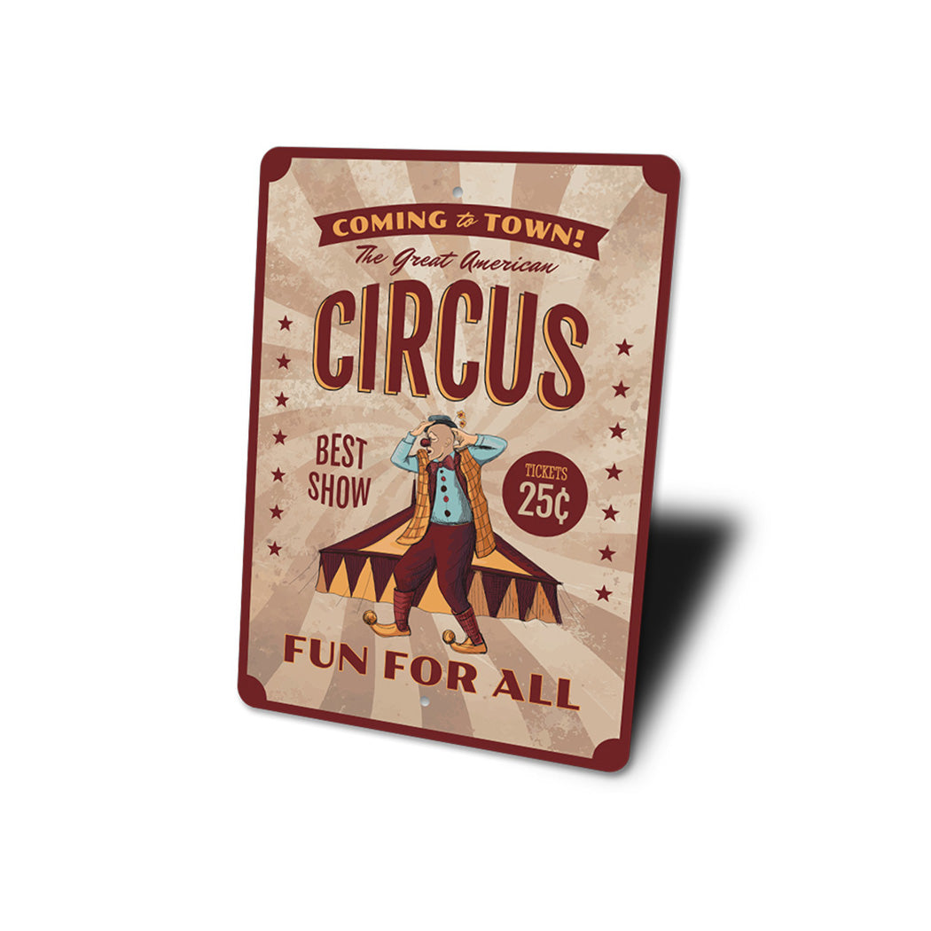 Coming to Town Circus Sign