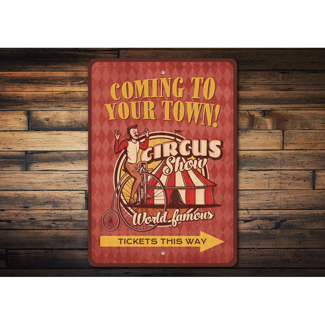 Circus Tickets This Way Sign