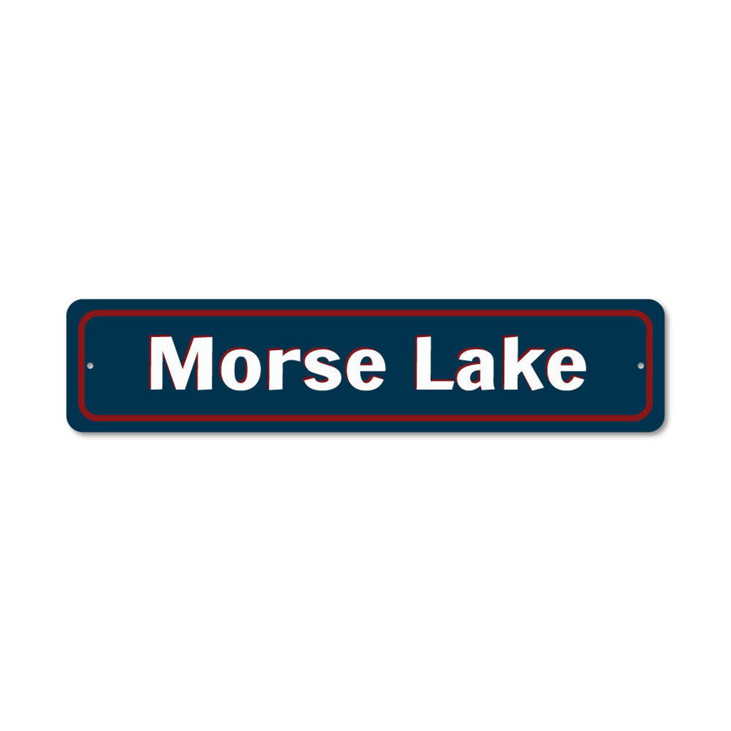 Lake Name Entrance Metal Sign