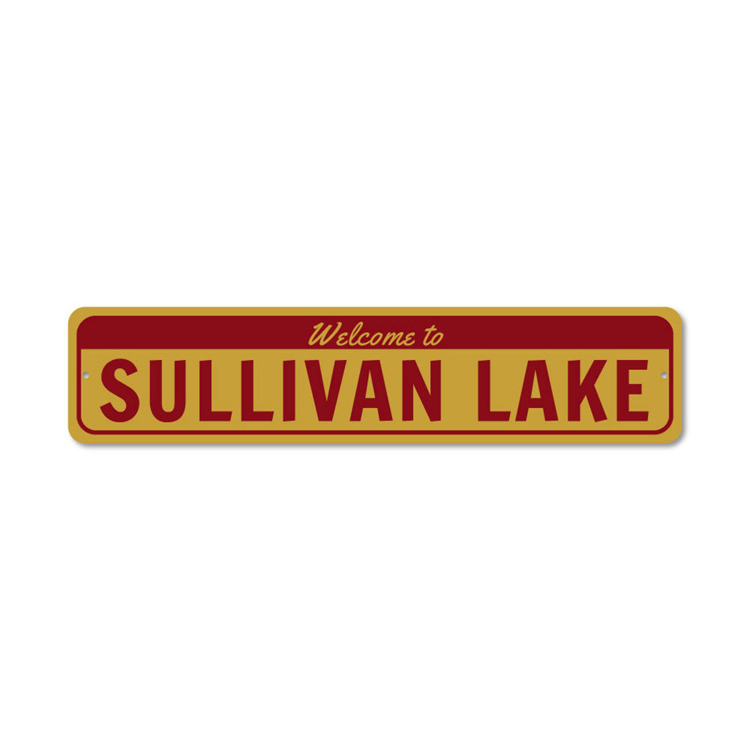 Welcome Lake Name Sign