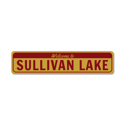 Welcome Lake Name Metal Sign