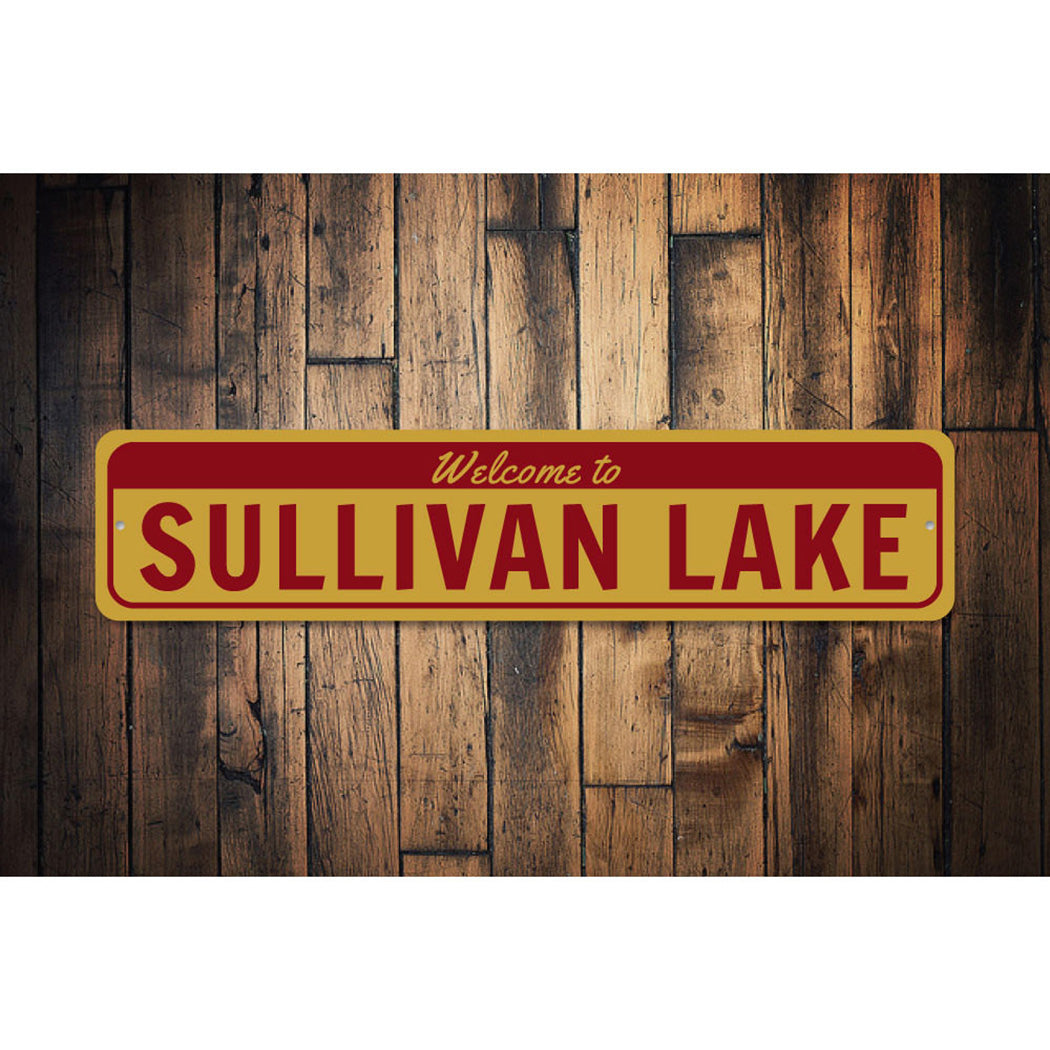 Welcome Lake Name Sign