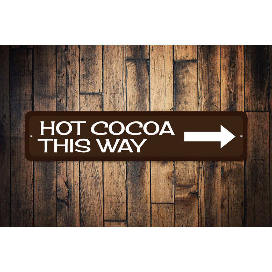 Hot Cocoa Arrow Sign