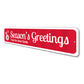 Season's Greetings Ornament Sign