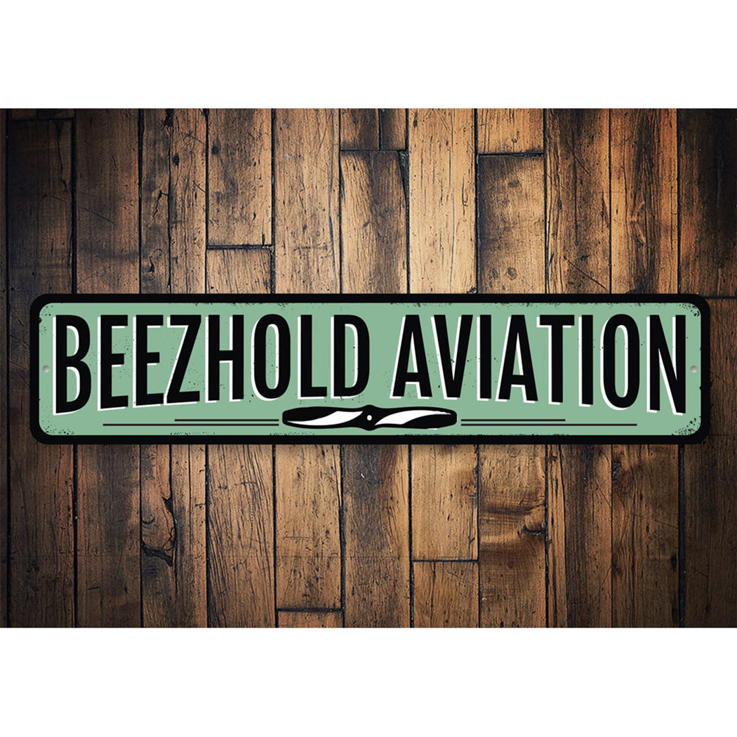 Personalized Aviation Propeller Sign