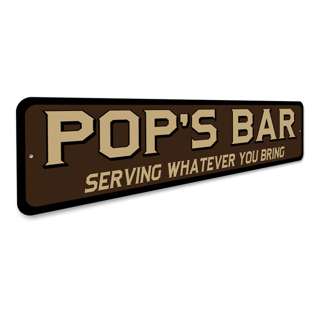 Personalized Bar Serving What You Bring Sign