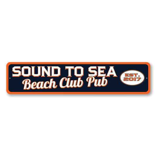 Personalized Beach Club Pub Sign