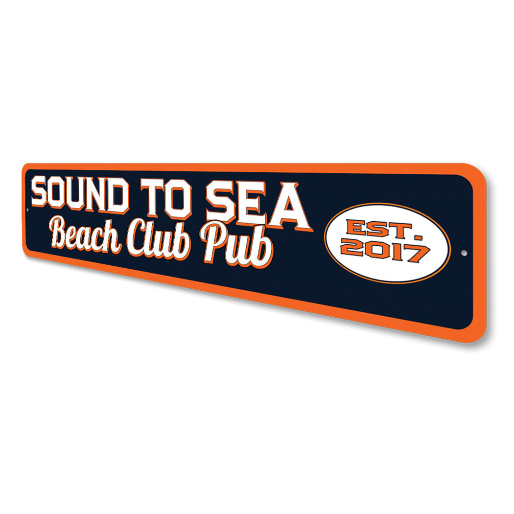 Personalized Beach Club Pub Sign