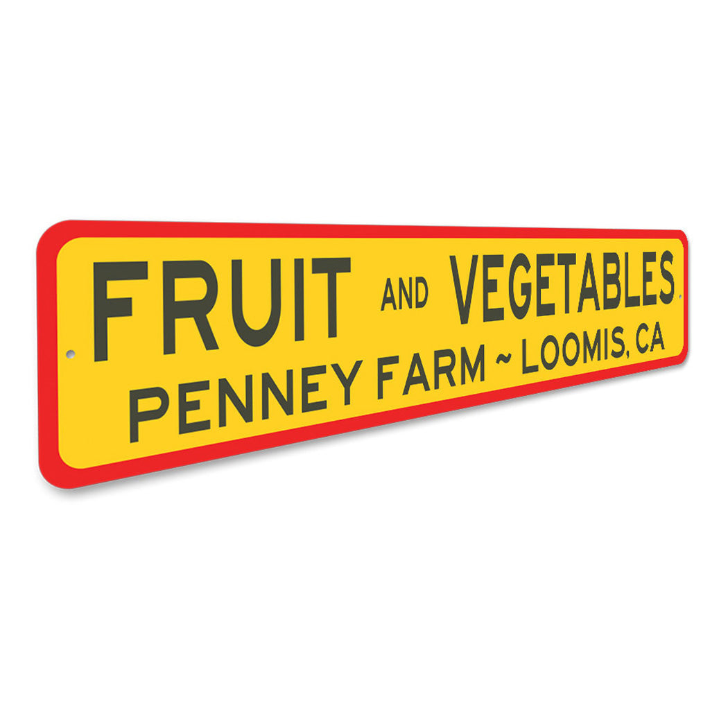 Fruit And Vegetables Personalized Sign