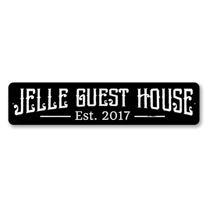 Personalized Guest House Established Year Sign