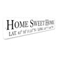 Home Sweet Home Latitude And Longitude Sign
