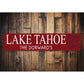 Lake Tahoe Custom Family Sign