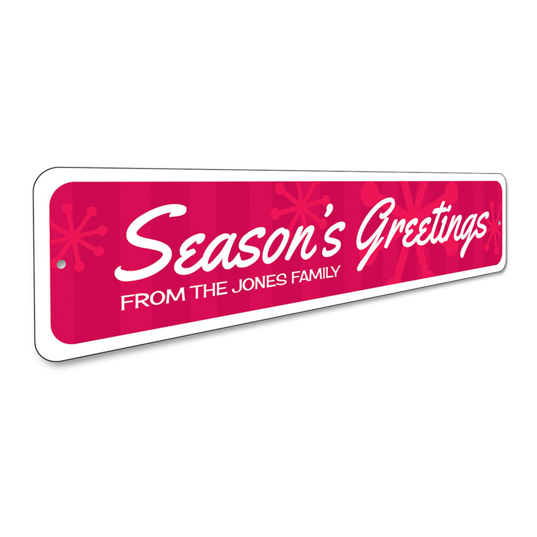 Season's Greetings Snowflake Sign