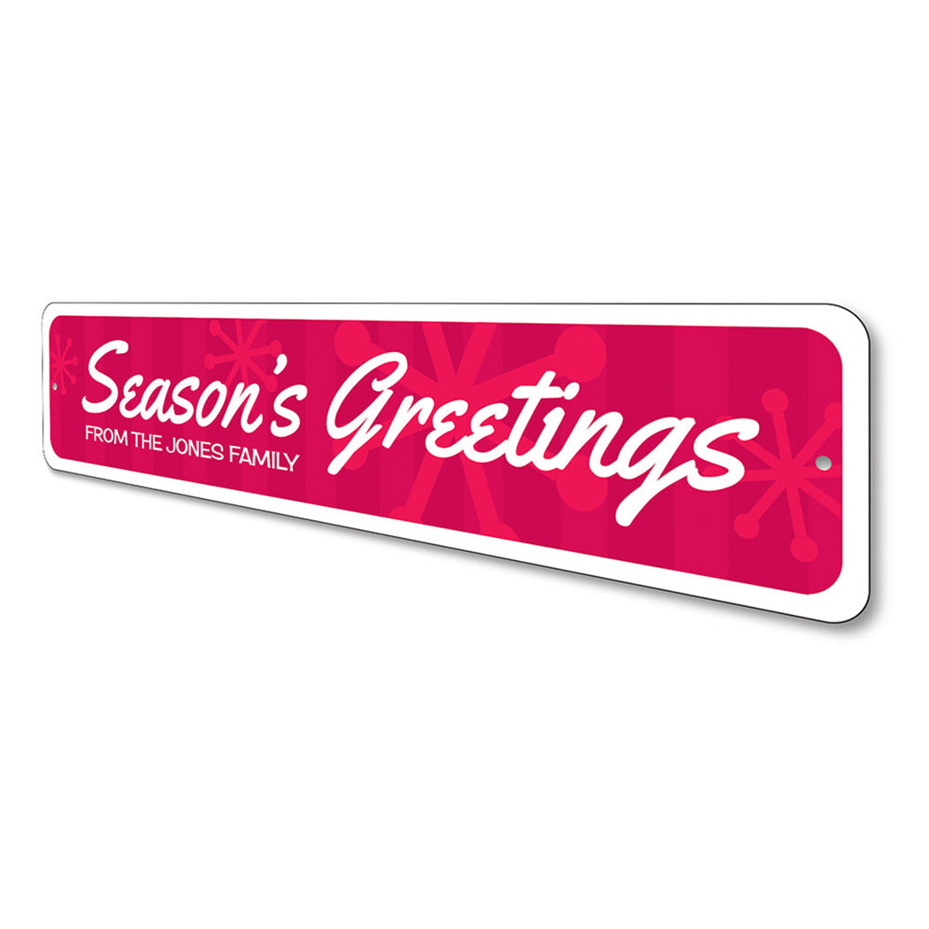 Season's Greetings Snowflake Sign