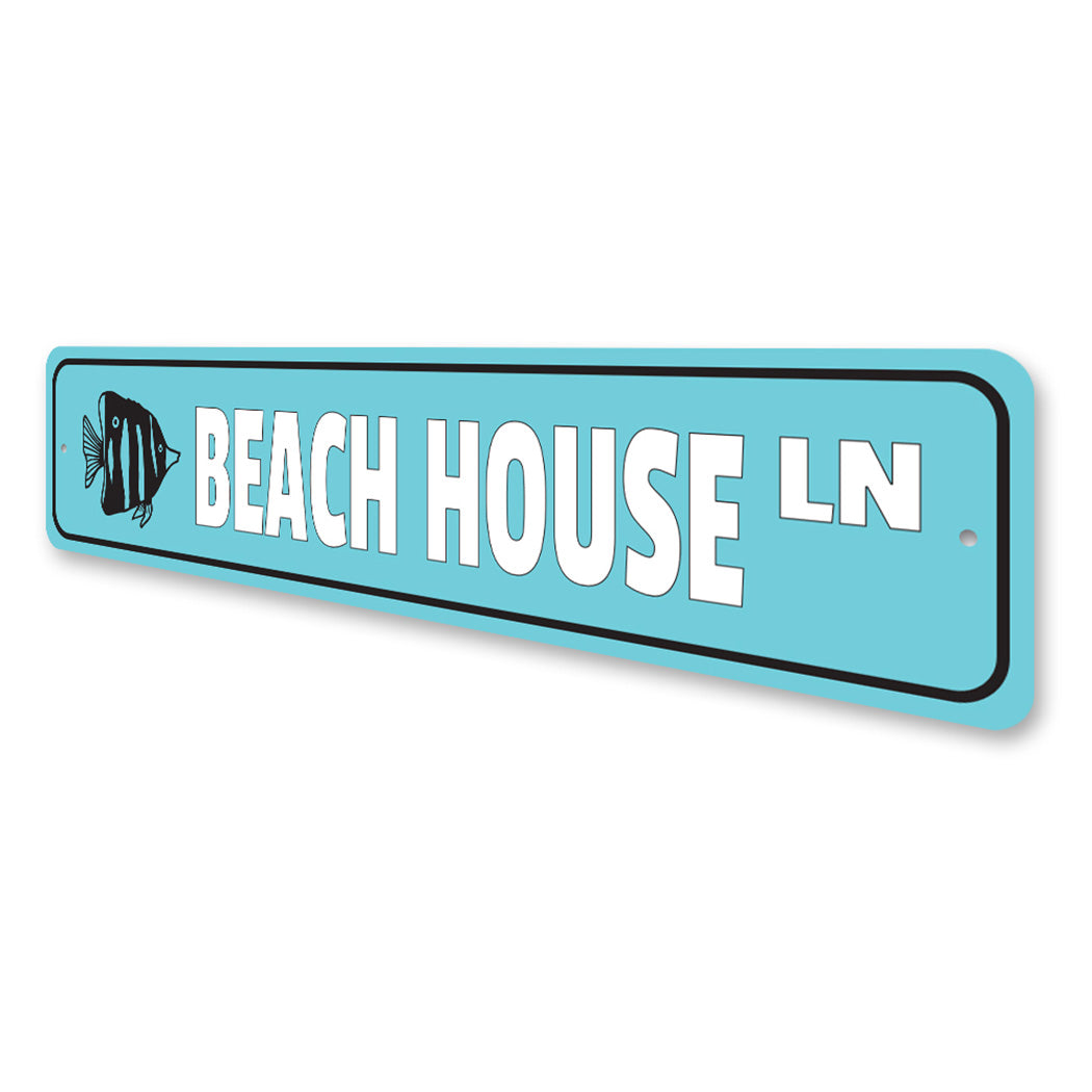 Beach House Street Sign