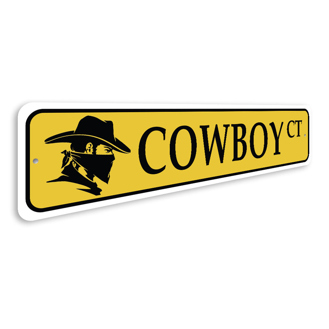 Cowboy Street Sign