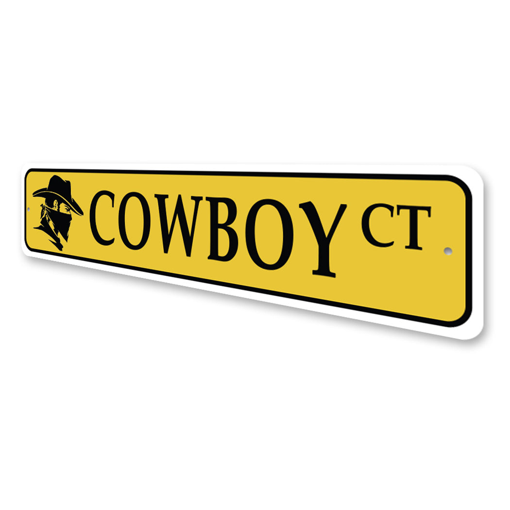 Cowboy Street Sign