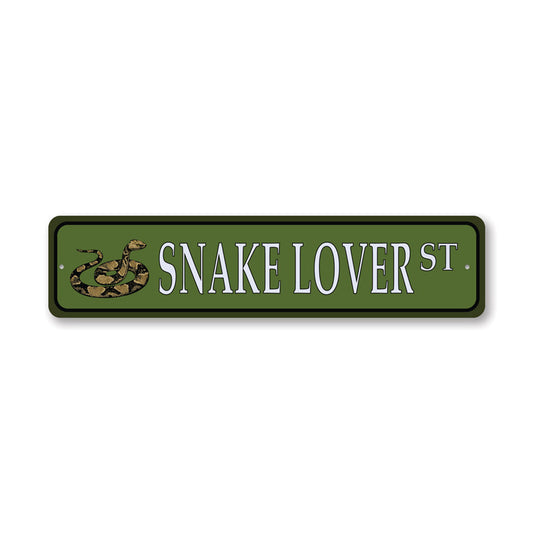 Snake Street Metal Sign