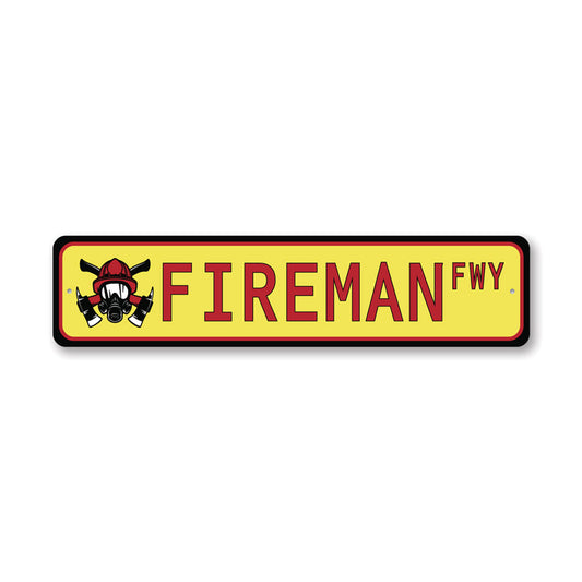 Fireman Street Metal Sign