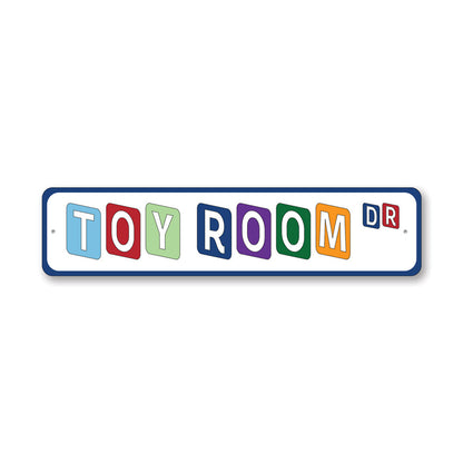 Toy Room Street Metal Sign